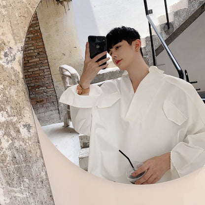 Men Long Sleeve Loose Casual Shirts